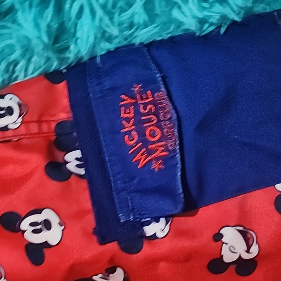 Mickey Mouse Disney Surf Club red and royal blue swim trunks - Picture 2 of 4